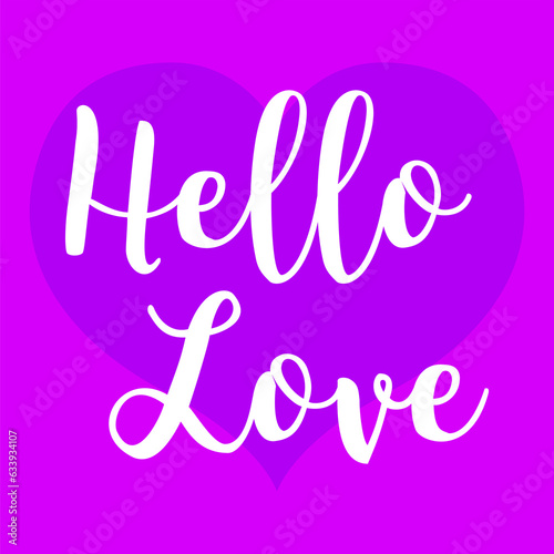 Digital png illustration of hello love text on transparent background