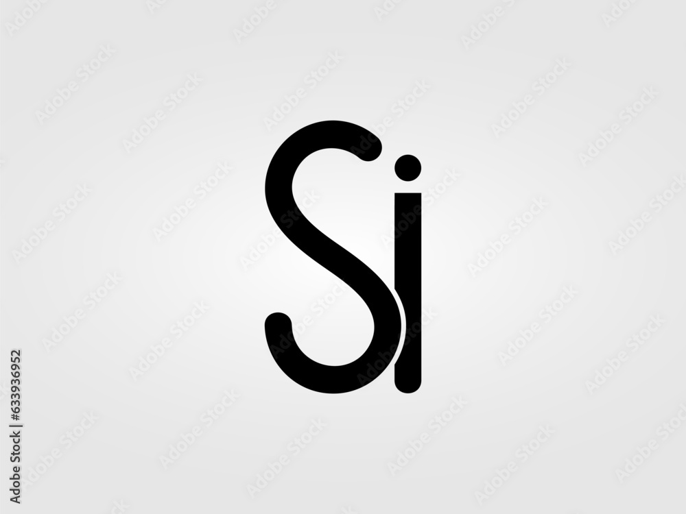 Initial SI letter Logo Design vector Template. Monogram, lettermark SI logo Design Initial SI letter Logo Design vector Template. Monogram, lettermark SI logo Design