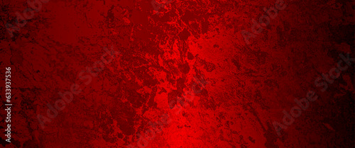 Red horror wall background, dark grungy red concrete wall background, red grunge background or texture.
