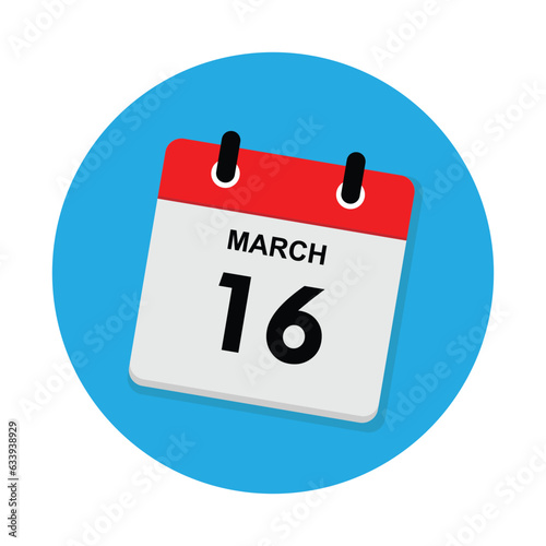 16 march icon with white background