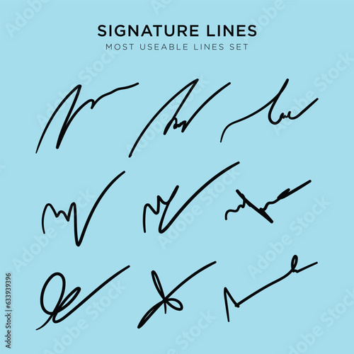 signature lines set for logos