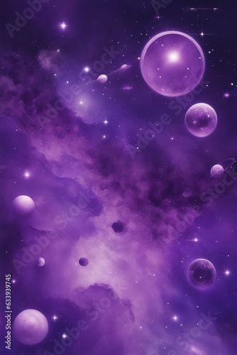Blue violet universe wallpaper generative ai