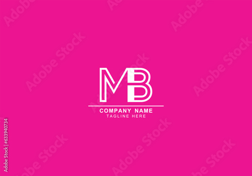MB or BM minimal and abstract logo © Saim Art