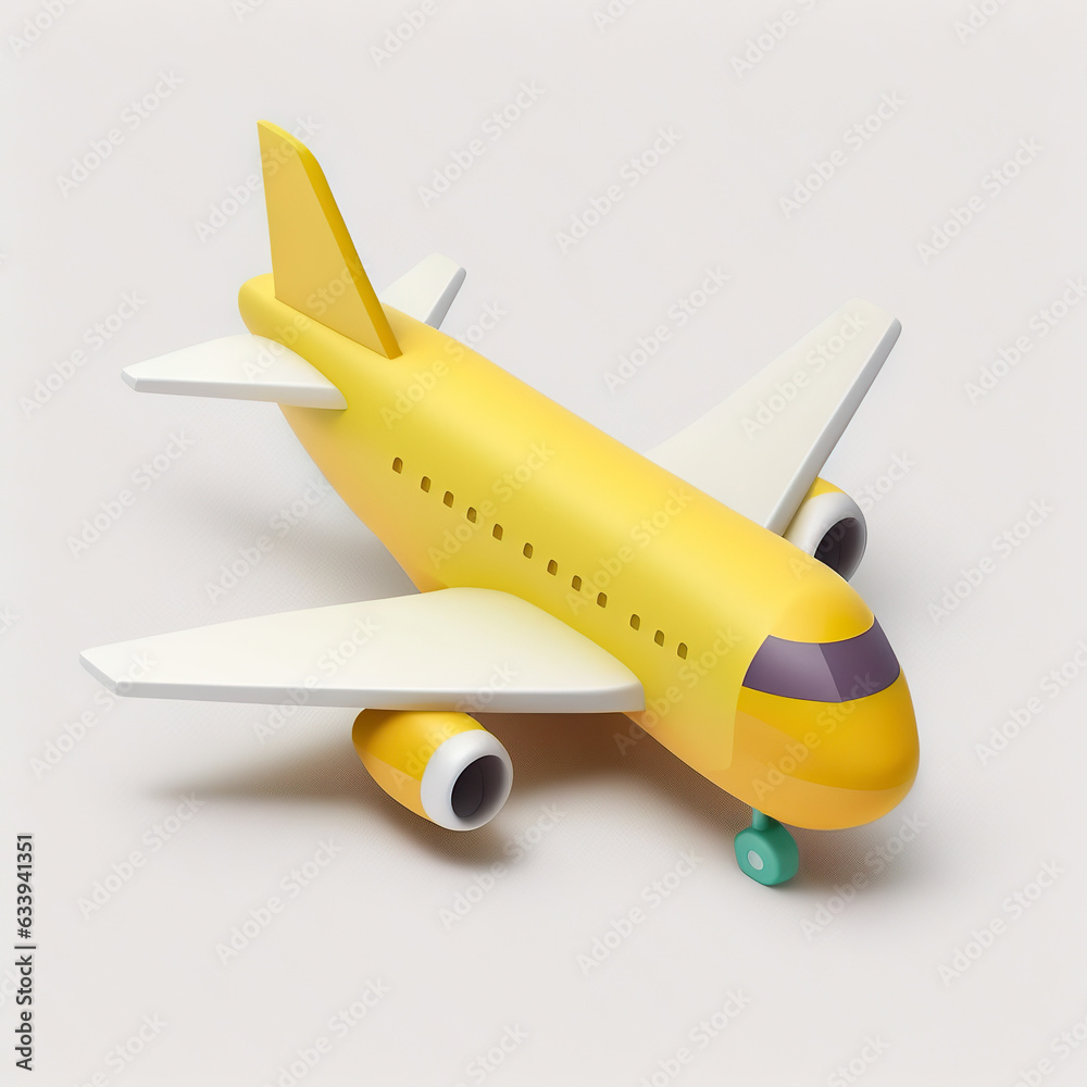 ai generated illustration of Airplane aircraft 3d cute transport vehicle ai generated illustration of Airplane aircraft 3d cute transport vehicle
