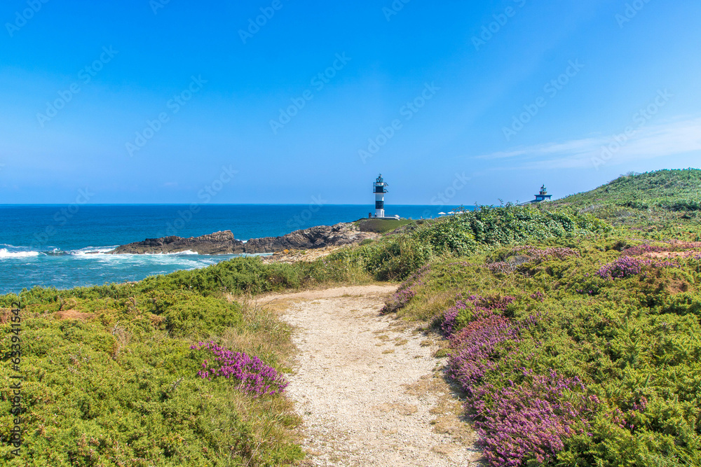 The lighthouse at isla Pancha in Galicia