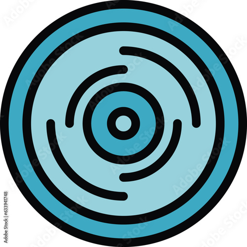 Smoke detector access icon outline vector. Alarm sensor. Home control color flat
