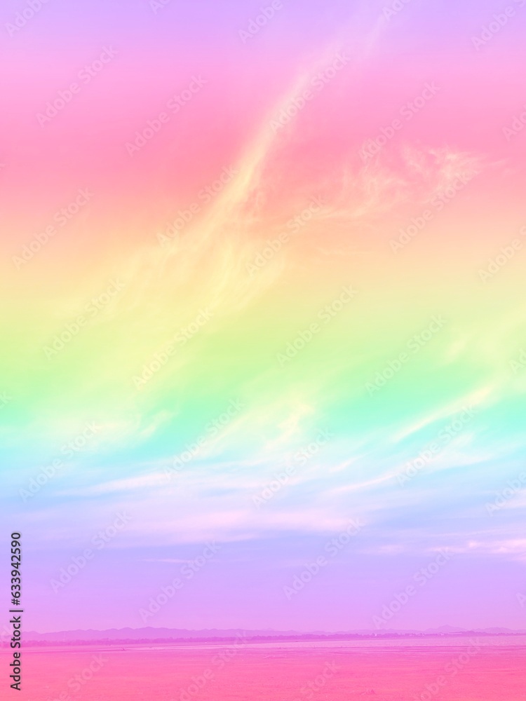 rainbow gradient blur in the sky background 