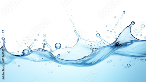 Fantasy blue stylized water bubbles. Clean water concept.