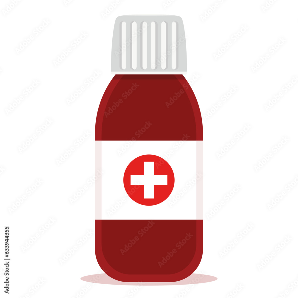 container with medicine on white background container with medicine on white background