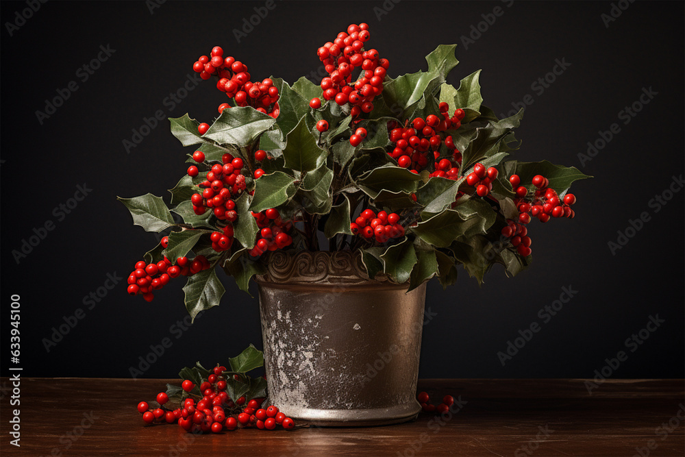 Holly Flower In A Pot