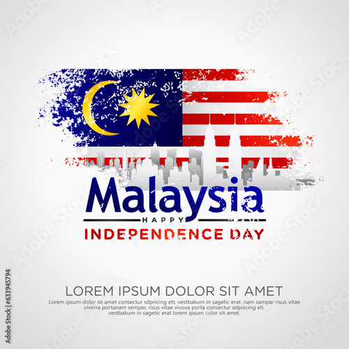 Malaysia independence day template photo