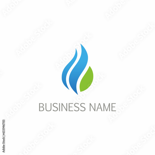 Abstract droplet bio ecology design logo vector image