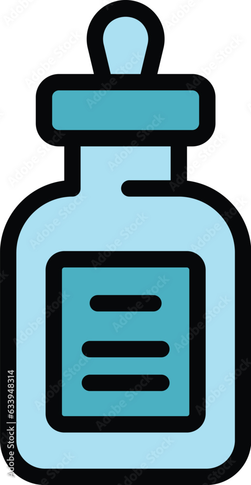 Eye dropper icon outline vector. Cosmetic skin. Facial treatment color flat Eye dropper icon outline vector. Cosmetic skin. Facial treatment color flat