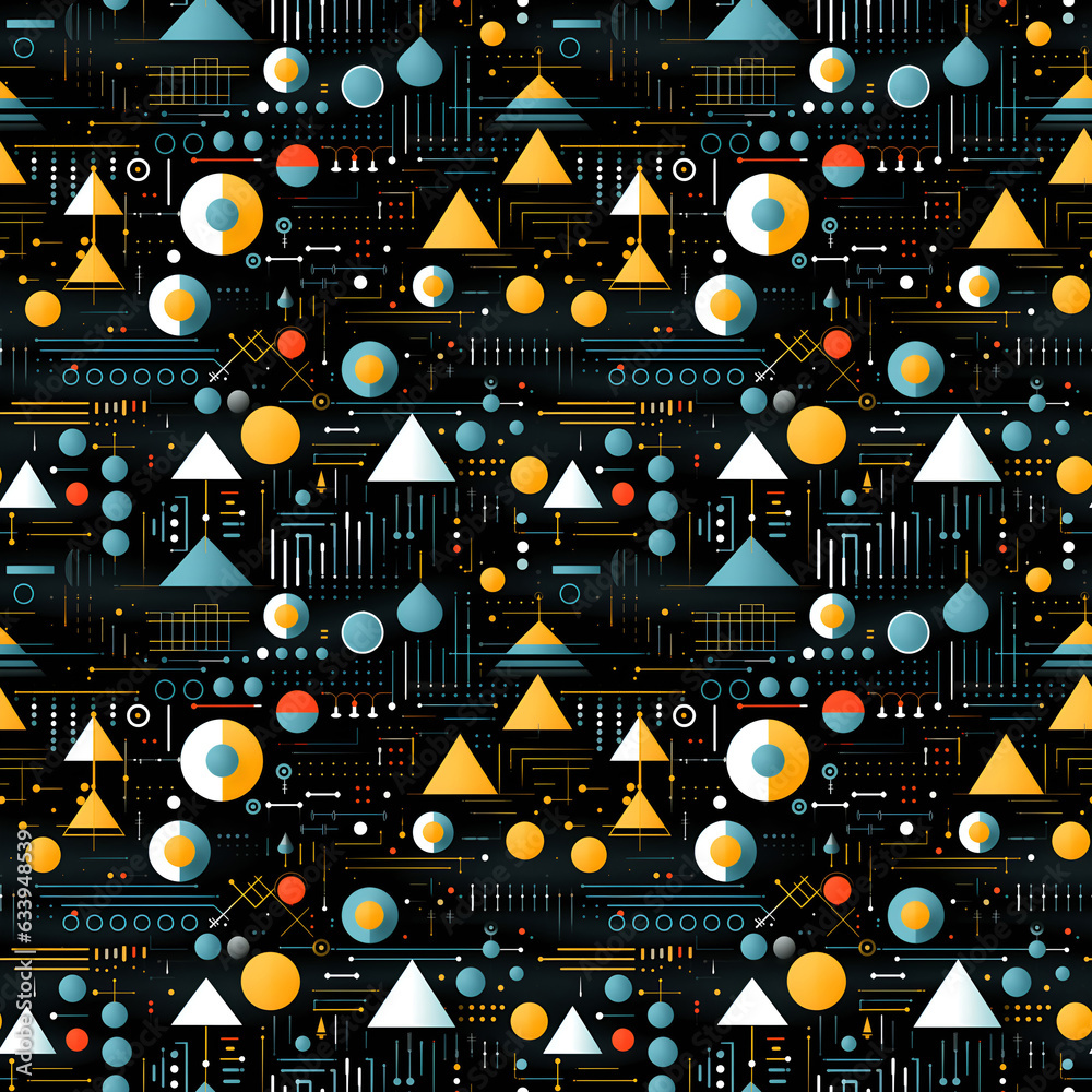 Obraz premium Seamless abstract pattern background with geometric elements
