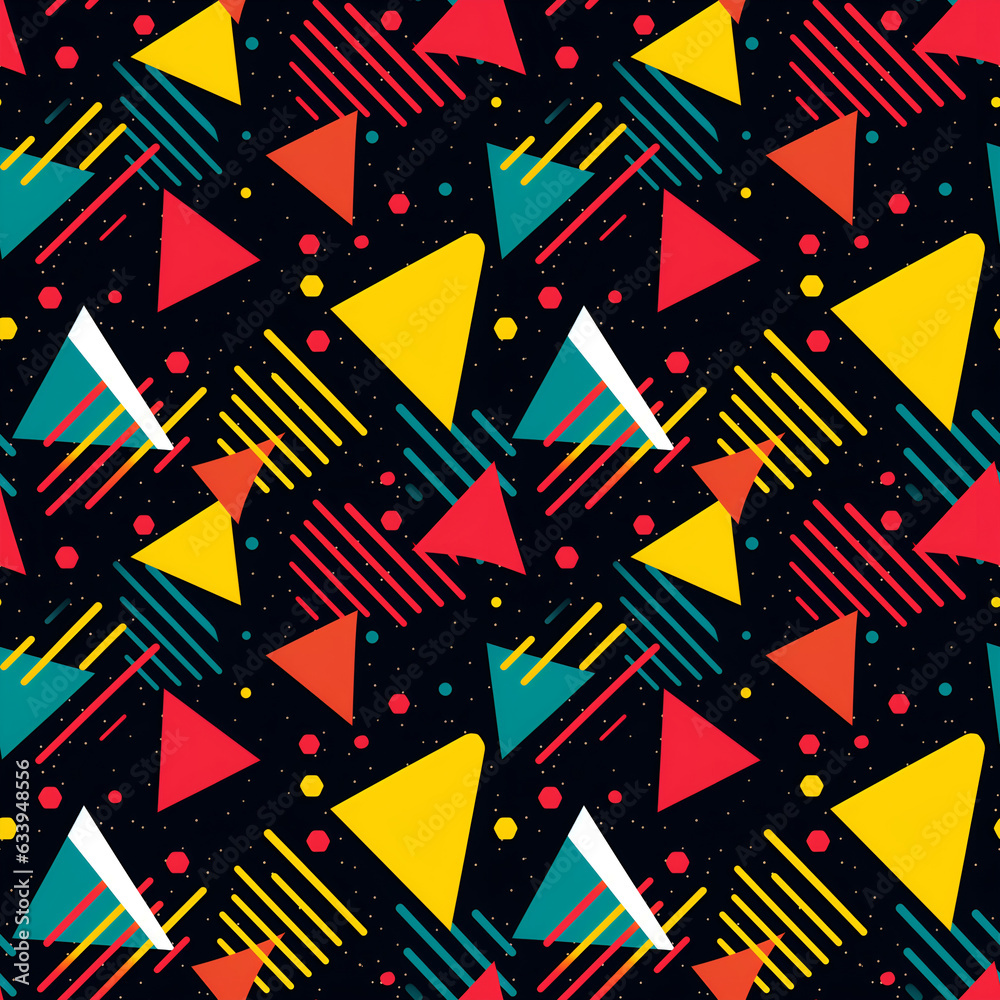 Seamless abstract pattern background with geometric elements