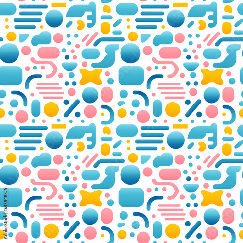 Seamless abstract pattern background with geometric elements