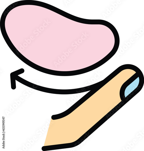 Eye patch icon outline vector. Face gel. Beauty mask color flat