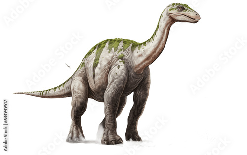 Diplodocus Brontosaurus Dinosaur Transparent Background. Generative AI