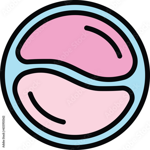 Eye patches icon outline vector. Mask patch. Face gel color flat