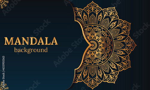 Luxury mandala background with golden arabesque pattern arabic islamic east style. 