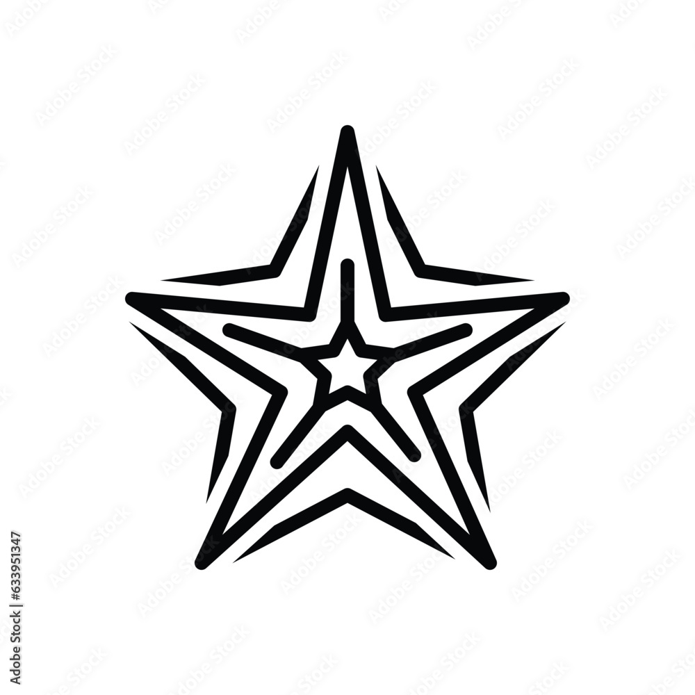 Black line icon for exotic Black line icon for exotic