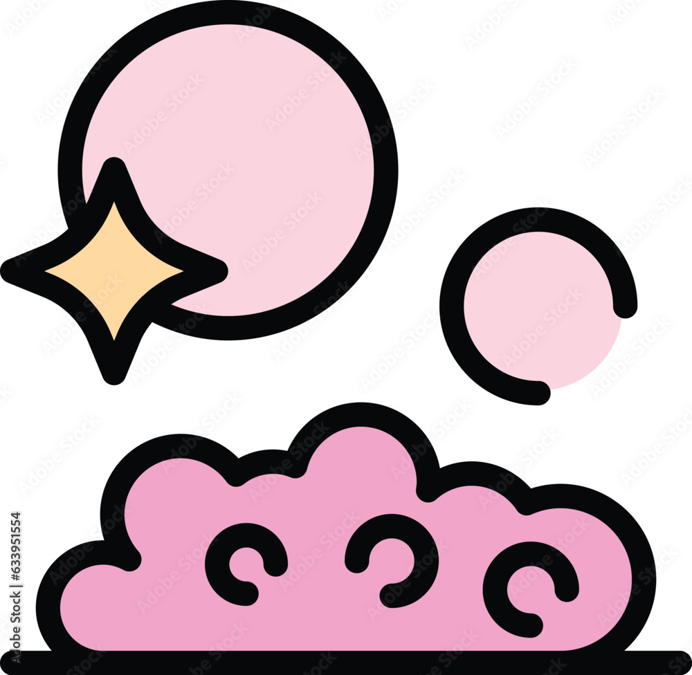 Foam dish icon outline vector. Liquid bottle. Home natural color flat Foam dish icon outline vector. Liquid bottle. Home natural color flat