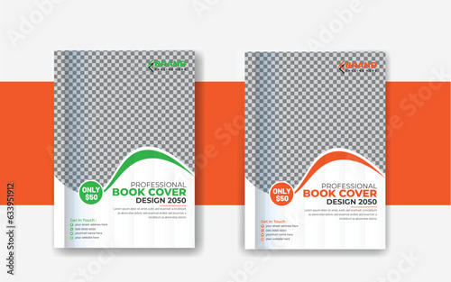 Annual report business book cover dsign template,elegant,agency,author,back,biography in a4