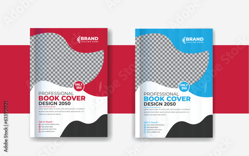Annual report business book cover dsign template,elegant,agency,author,back,biography in a4
