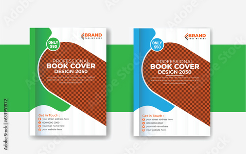Annual report business book cover dsign template,elegant,agency,author,back,biography in a4