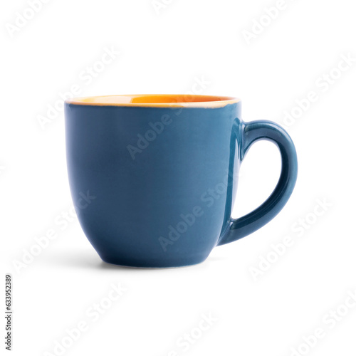 Photos Blu coffee cup isolated on white background