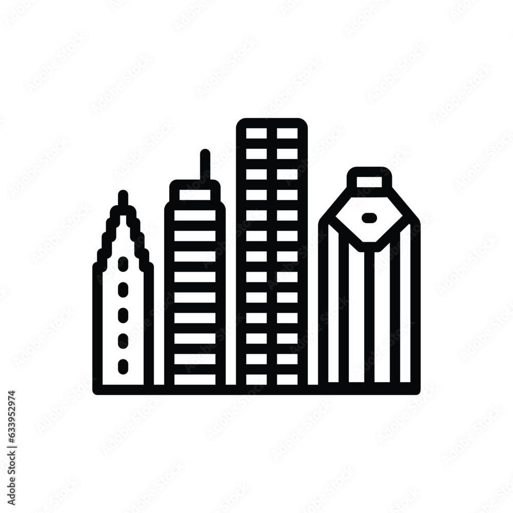 Obraz premium Black line icon for houston 