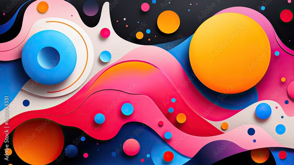 Generative AI - Dynamic Rhythms of Color: Abstract Risograph Circles in Graphic Harmony Generative AI - Dynamic Rhythms of Color: Abstract Risograph Circles in Graphic Harmony
