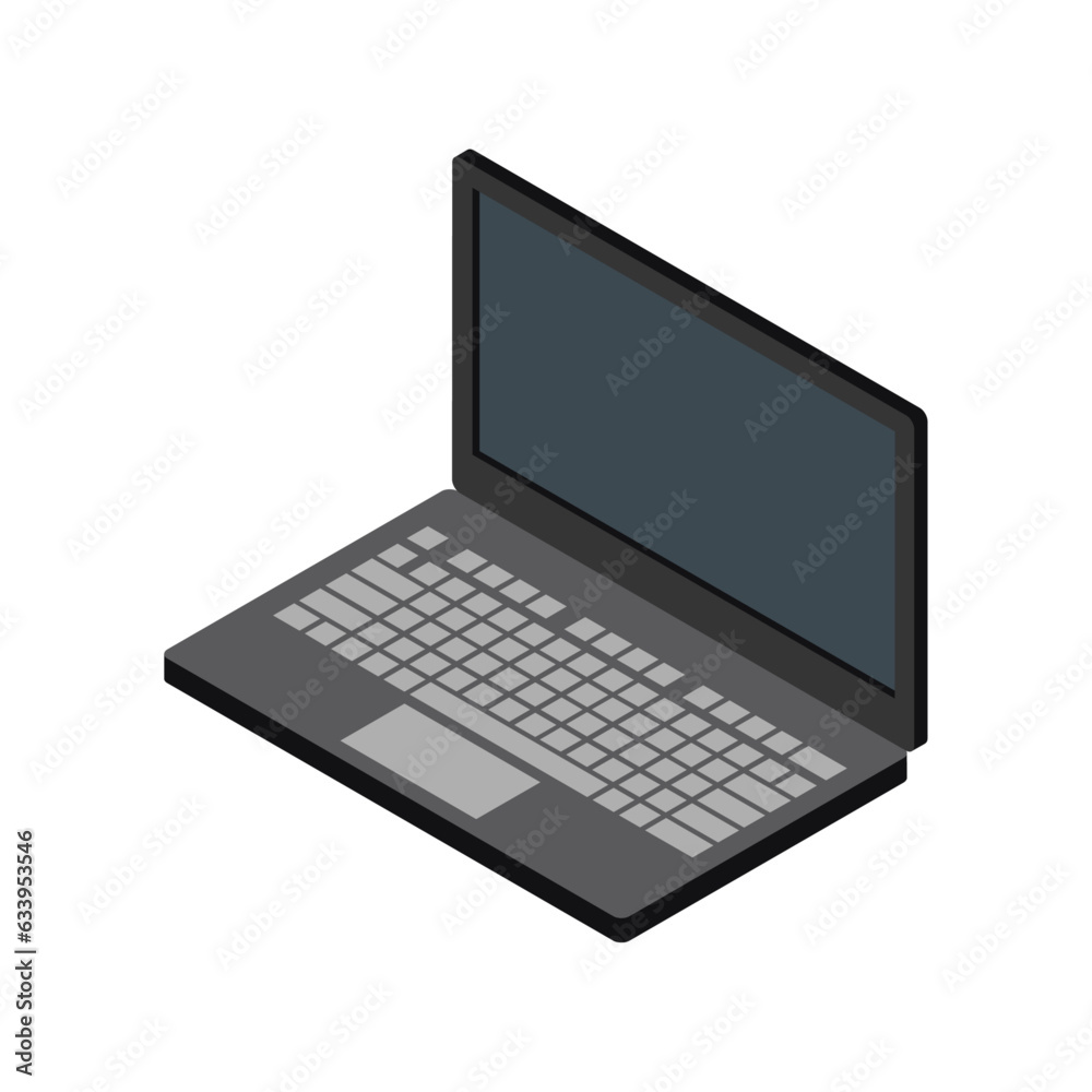 Vector laptop computer isolated on white background Vector laptop computer isolated on white background
