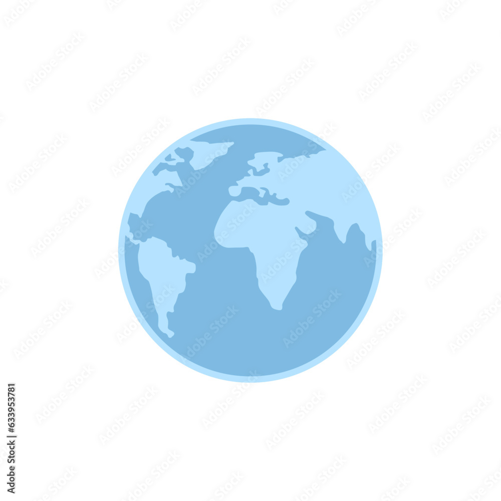 Vector earth globe isolated on white background Vector earth globe isolated on white background