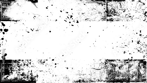 Overlays stamp texture with effect grunge, damaged and old. Different paint textures with splay effect. Aged splatter crumb wall backdrop. Weathered drips aging design element. Distress overlay vector