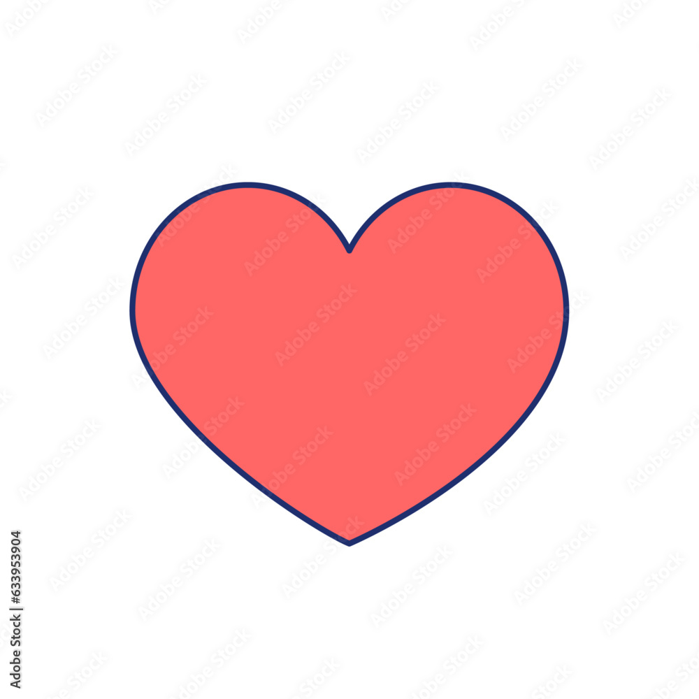 Vector heart vector, red heart vector illustration