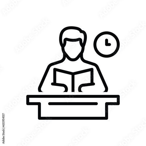 Black line icon for preparation 