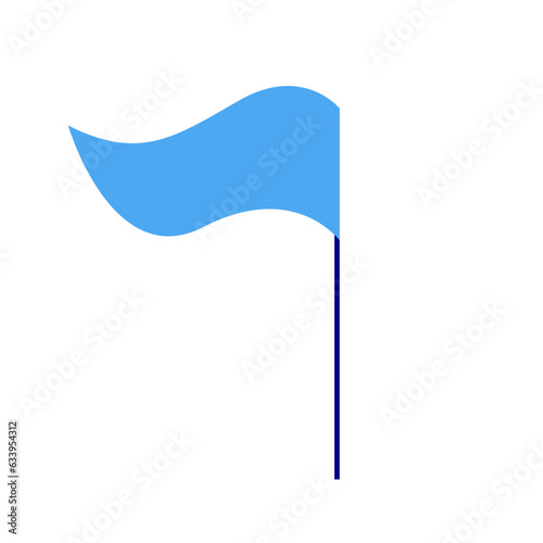 Vector triangular waving flag