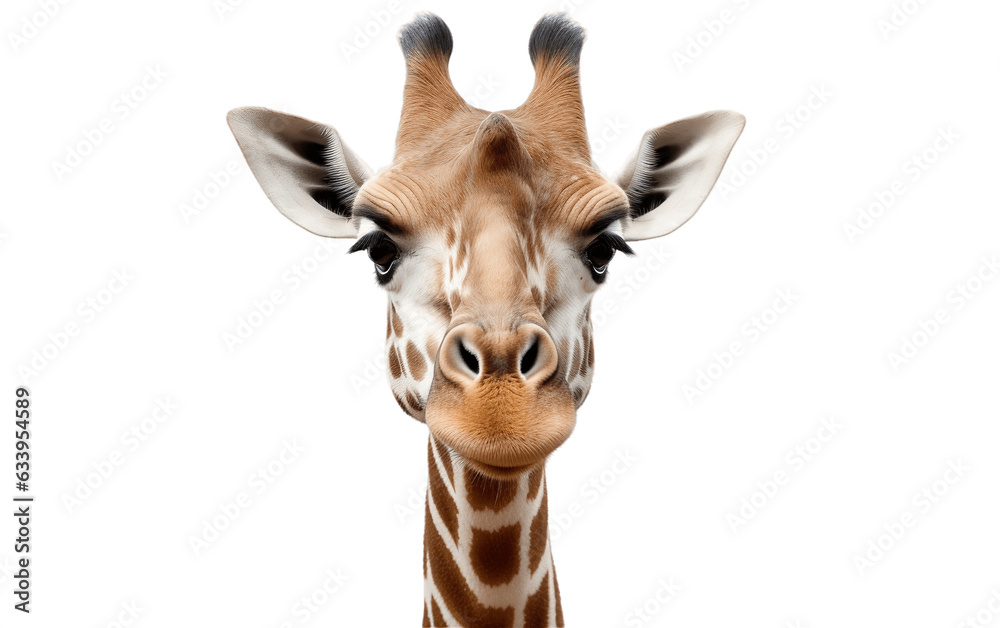 Giraffe on isolated Background. Generative AI