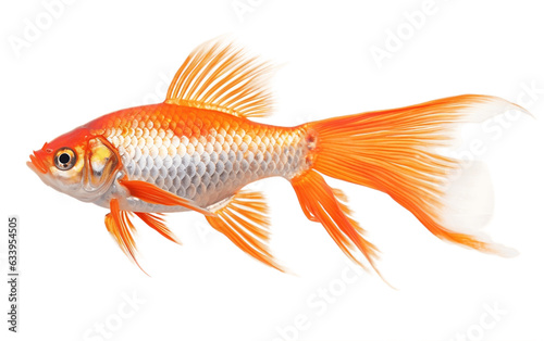 Fish Isolated Background. Generative AI