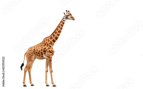 Giraffe on isolated Background. Generative AI