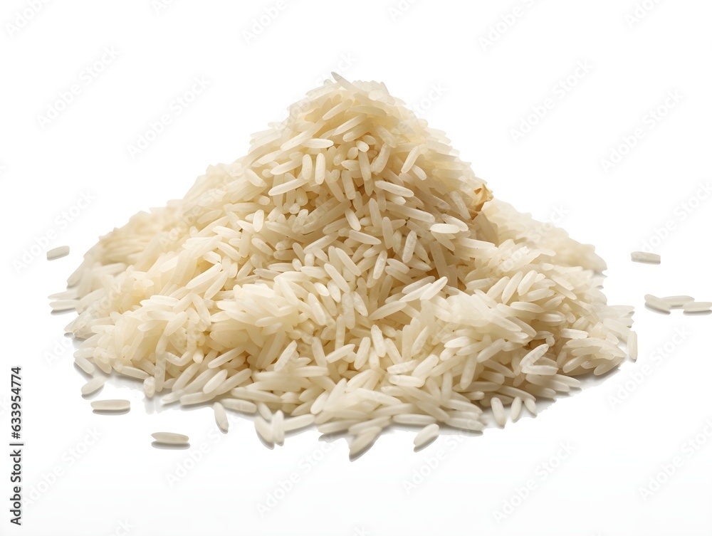rice on white background rice on white background