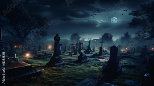 Cemetery night