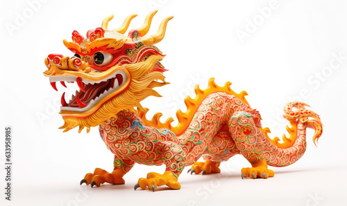 Chinese new year gold dragon. Year of the dragon celebration © Sattawat