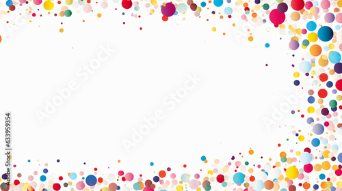 Colorful confetti border frame