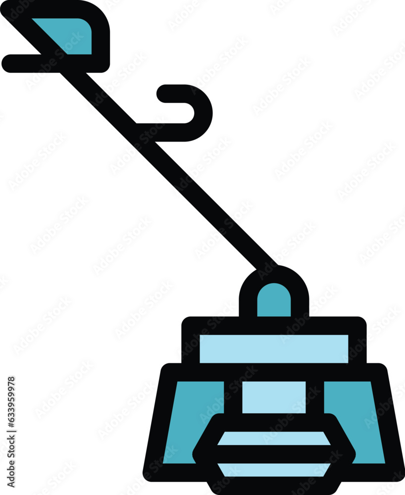 Trimmer plant icon outline vector. Lawn garden. Agriculture tool color flat Trimmer plant icon outline vector. Lawn garden. Agriculture tool color flat