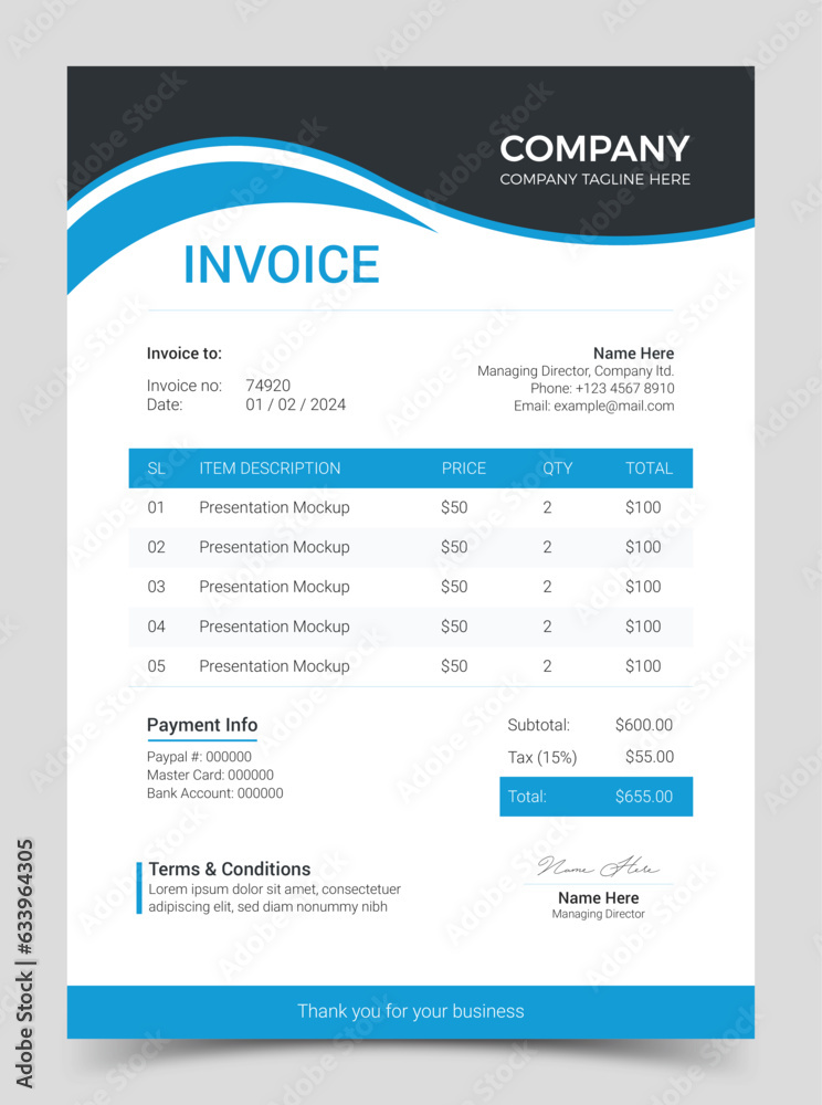 custom made wallpaper toronto digitalBusiness corporate creative invoice template. Business invoice for your business, print ready invoice template