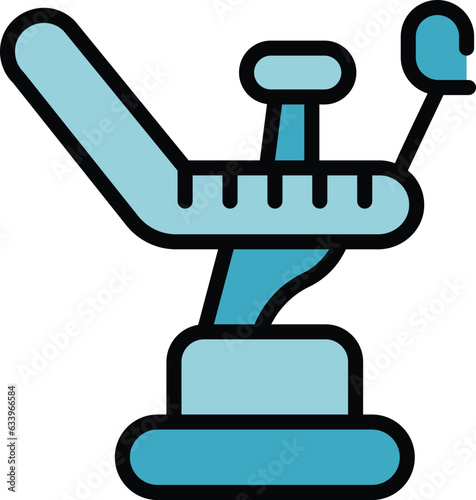 Contraception chair icon outline vector. Health control. Birth education color flat