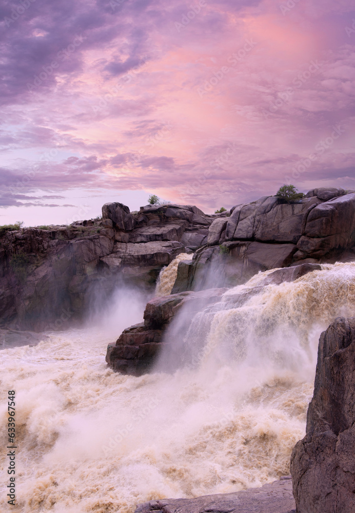 Augrabies water fall, raging water and full color sunsets