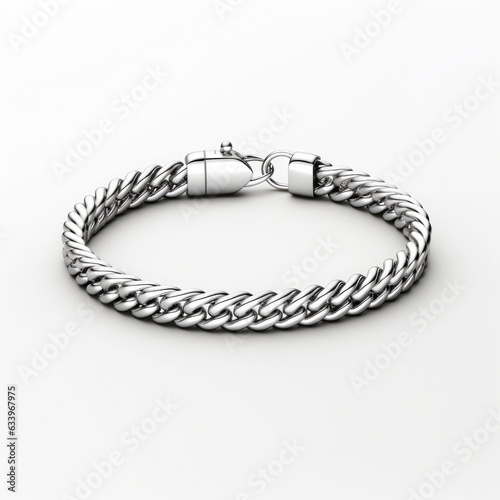 Bracelet on plain white background - product photography